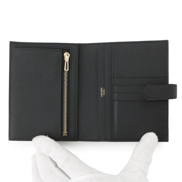 HERMES BEAN Compact Epsom Black - Picture 6 of 9